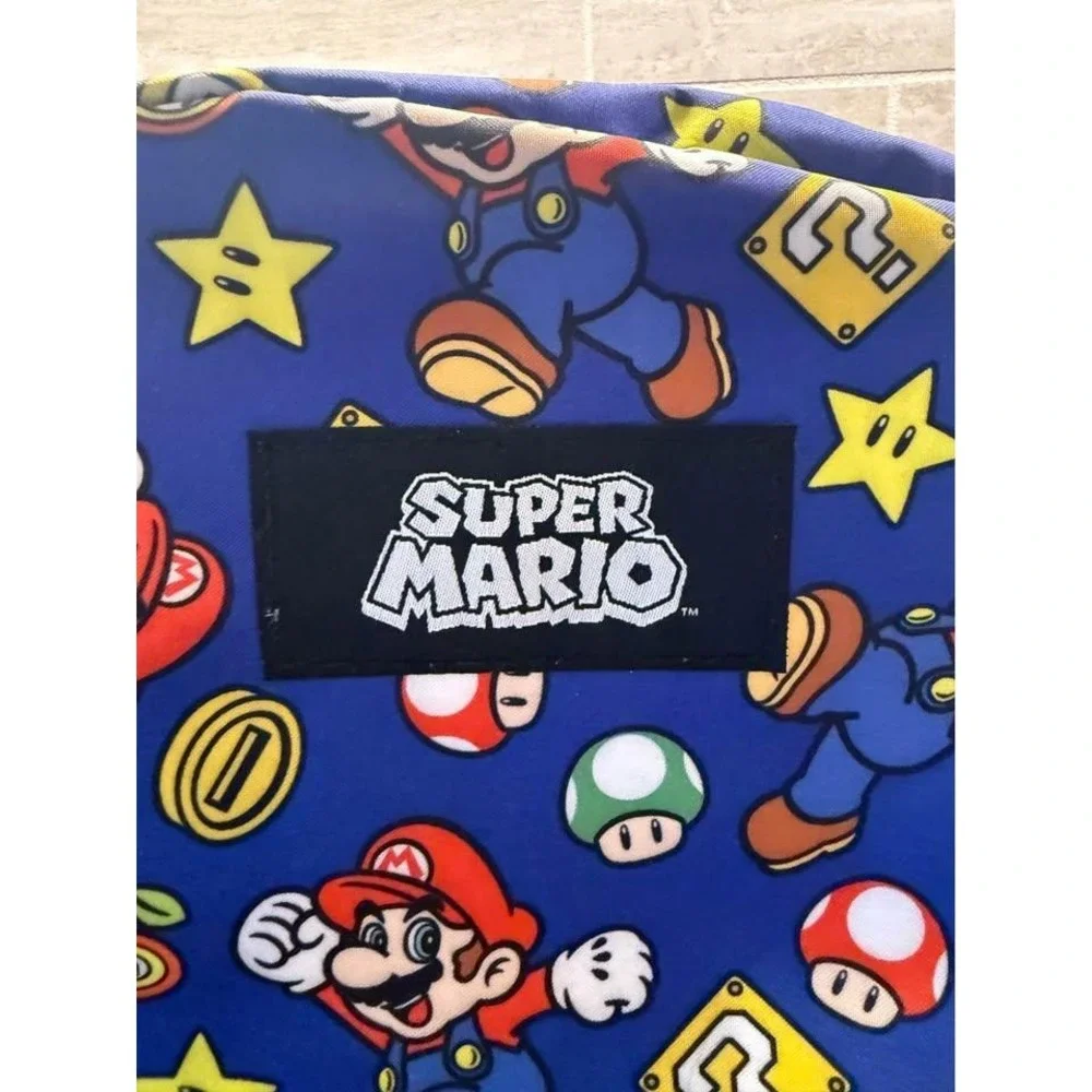 Kids Super Mario‎ Power Ups/Stars/Mushrooms/Mario All Over Print Backpack